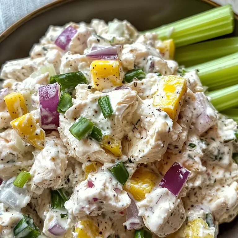 Cottage Cheese Chicken Salad with Banana Peppers