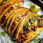 Crispy Sheet Pan Black Bean Tacos (Vegetarian)