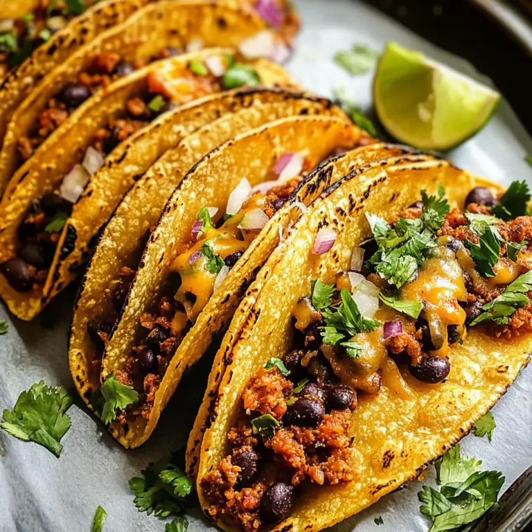 Crispy Sheet Pan Black Bean Tacos (Vegetarian)