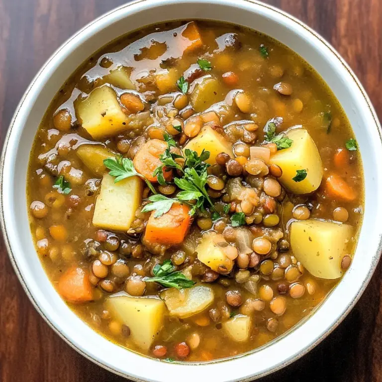 Easy Lentil Potato Soup Recipe
