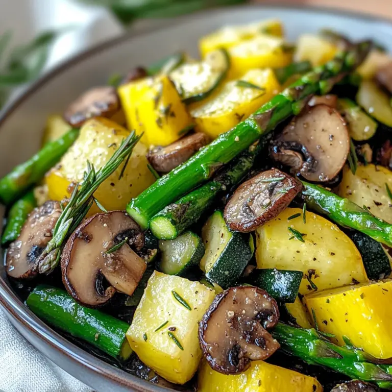 Flavorful Asparagus with Zucchini and Squash
