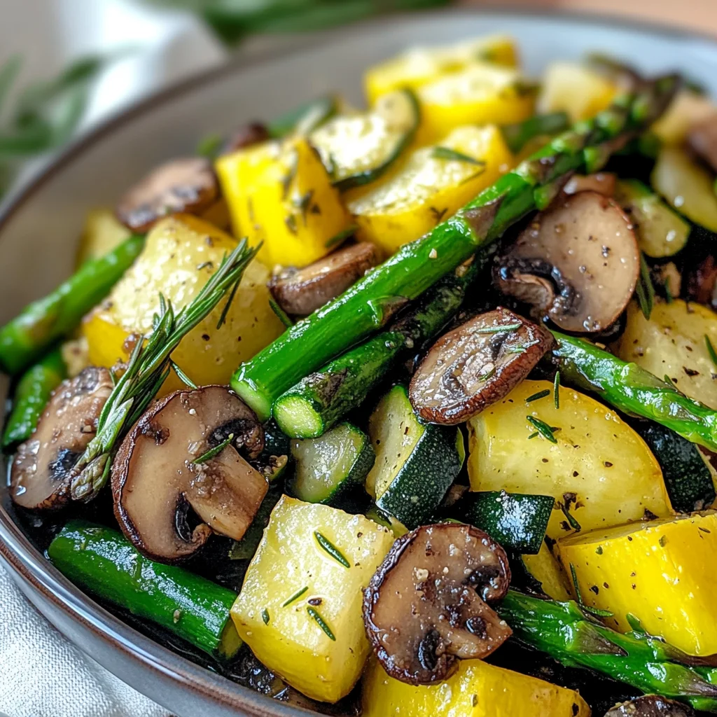 Flavorful Asparagus with Zucchini and Squash