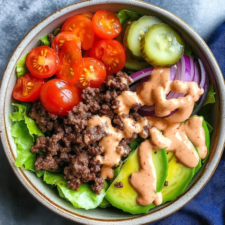 Healthy Burger in a Bowl