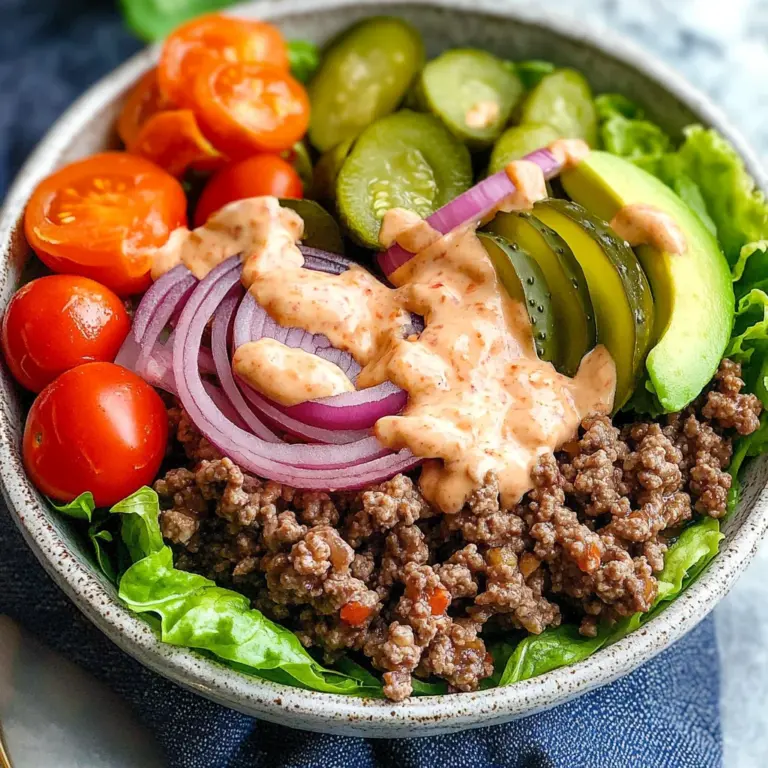 Healthy Burger in a Bowl