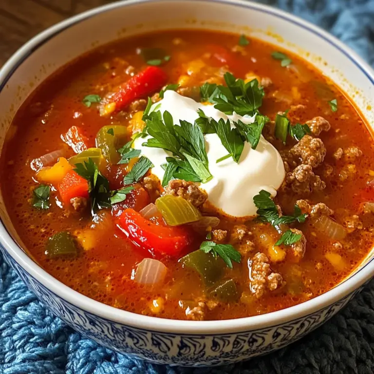 Keto stuffed pepper soup