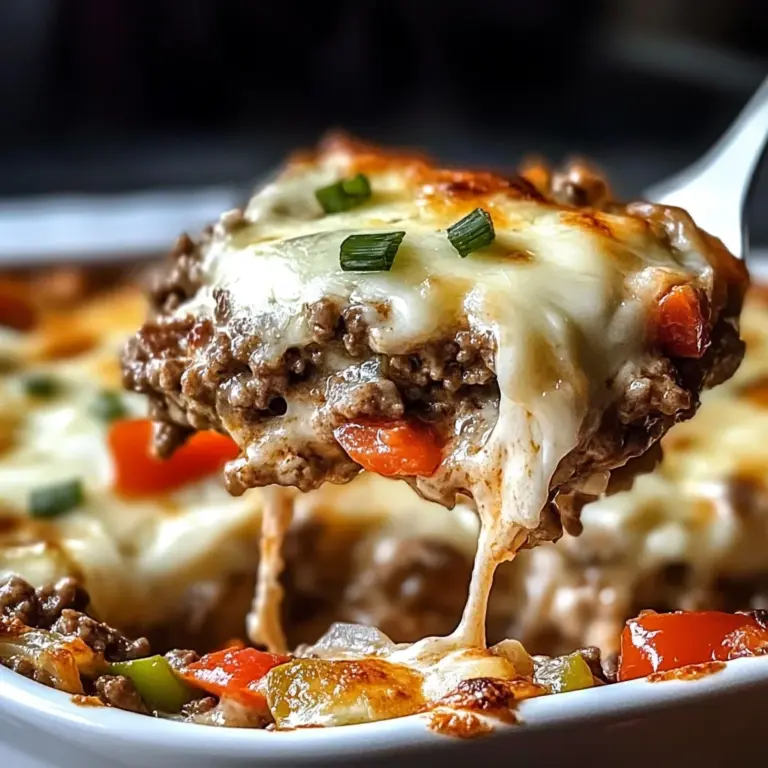Low Carb Philly Cheesesteak Casserole