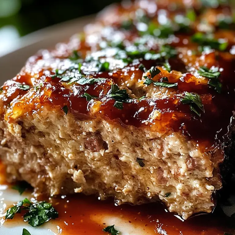 Melt-in-Your-Mouth Garlic Parmesan Chicken Meatloaf