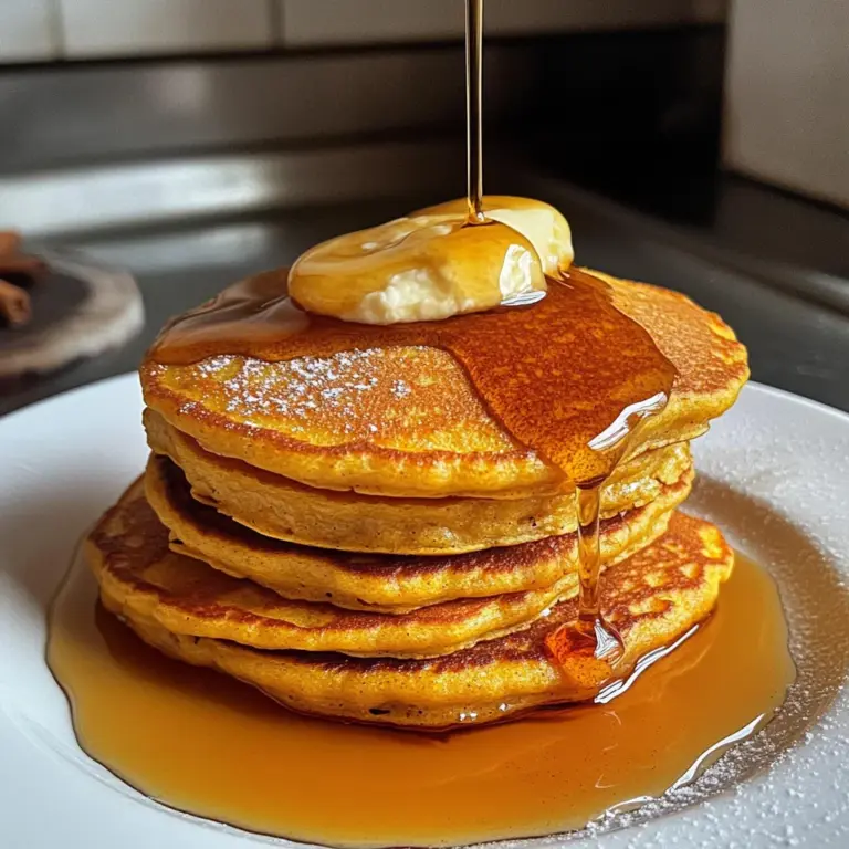Pumpkin Cottage Cheese Pancakes