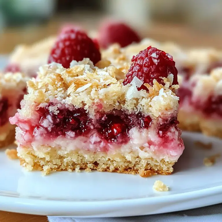 Raspberry Coconut Bars Recipe