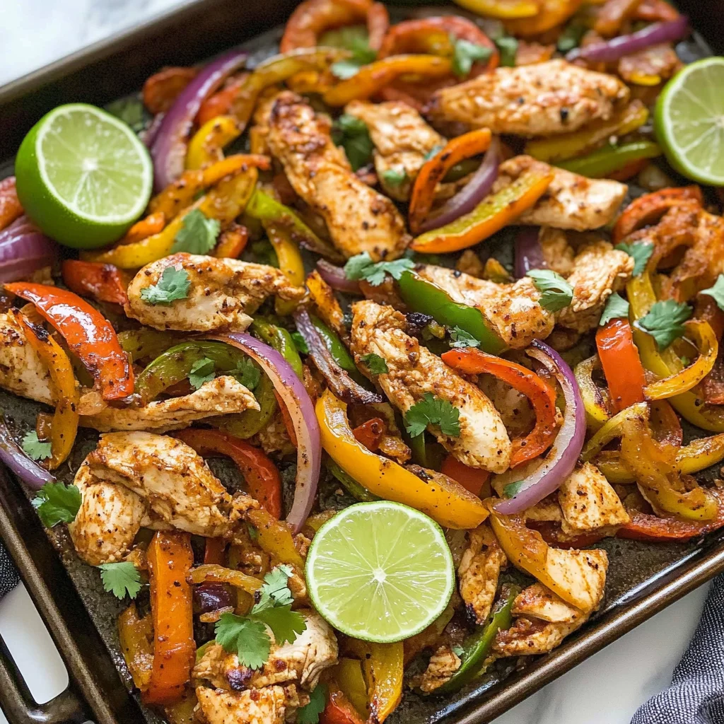Sheet Pan Chicken Fajitas