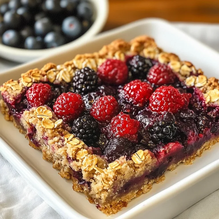 Healthy Berry Oatmeal Bars Breakfast