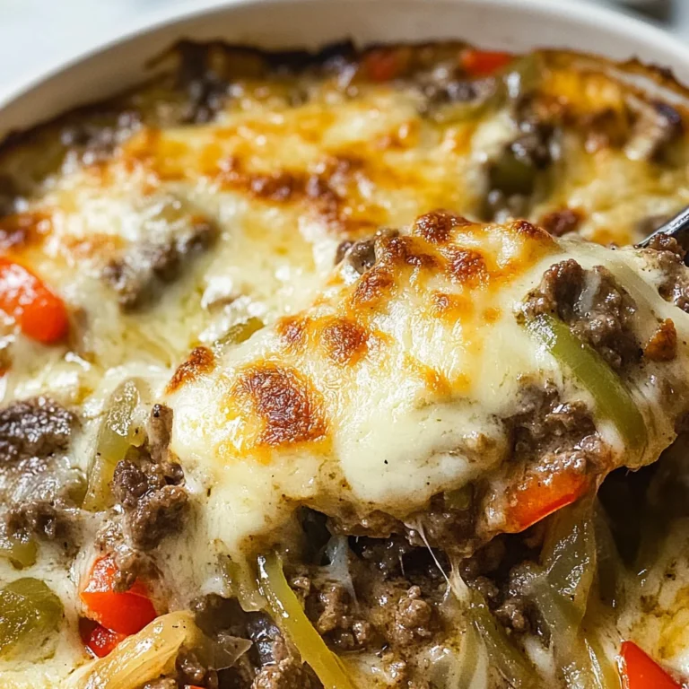 Low Carb Philly Cheesesteak Casserole