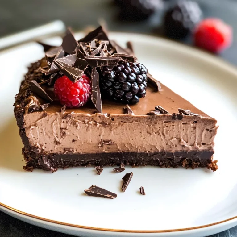 No Bake Keto Chocolate Cheesecake