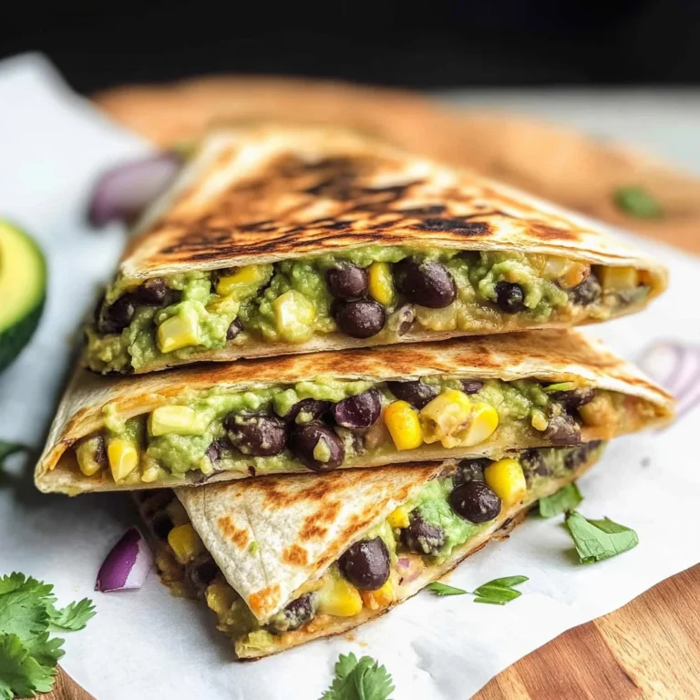 Vegan Quesadillas with Black Beans and Avocado