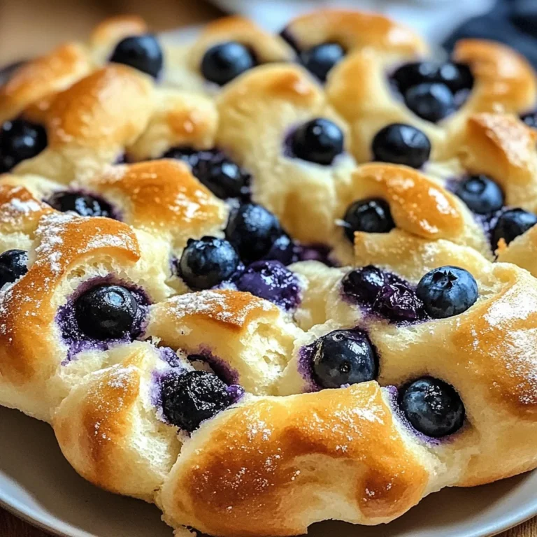 Fluffy Cottage Cheese Blueberry Cloud Bread
