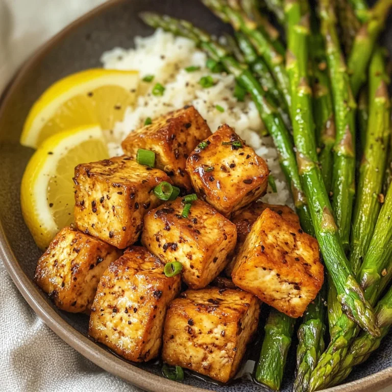 Lemon Pepper Tofu and Asparagus