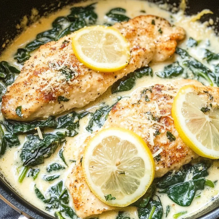 Lemon Parmesan Spinach Chicken