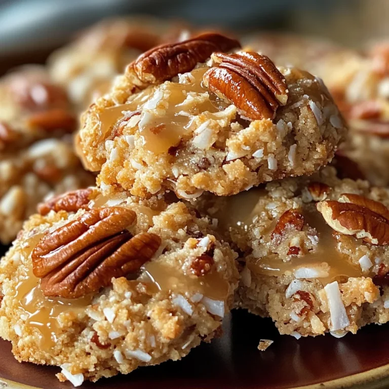 No-Bake Coconut Pecan Praline Cookies